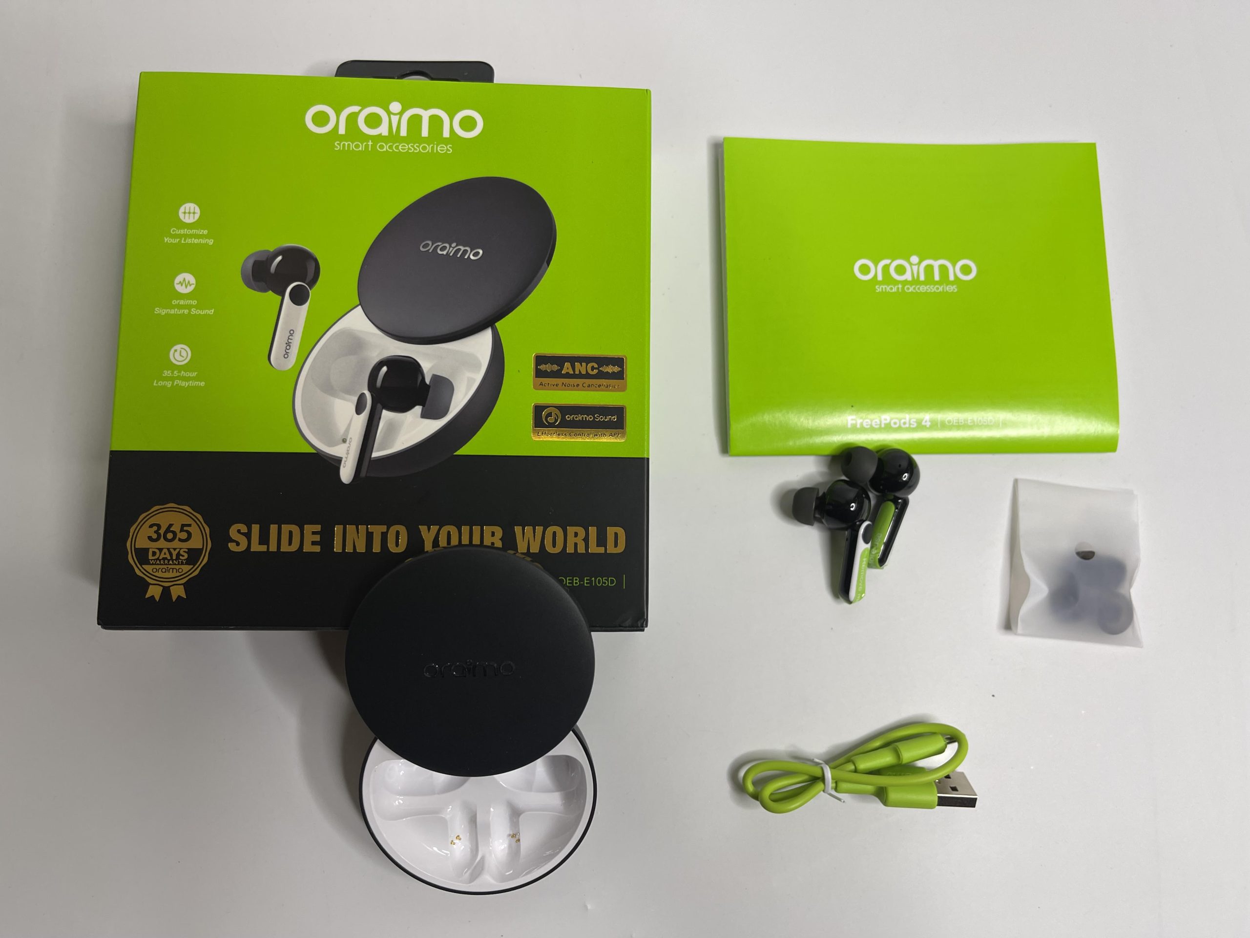 oraimo FreePods 4 35.5 hr Long Playtime Noise Reduction in Calls